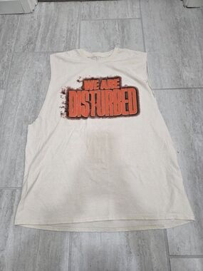 We Are Disturbed Graphic Tank Top - Cream